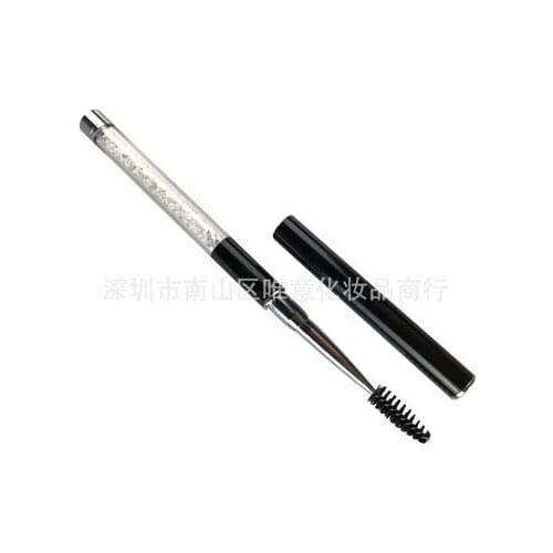 200pcs 10 Colors Rhinestone Acrylic Handle Eyelash Brushes Combs Spiral Mascara Eyelash Extension Applicator DHL