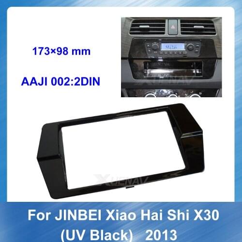 2Din Car For JINBEI Xiao Hai Shi X30 UV Black 2013 Autoradio Multimedia GPS Navigation plate panel Frame Fascias outer Bazel