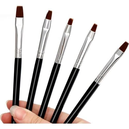 5Pcs / Set Manicure Brush Set Nail Art Tools Nails Can Be Used As Painting Tools Nail Polish Brush Gradient Tools