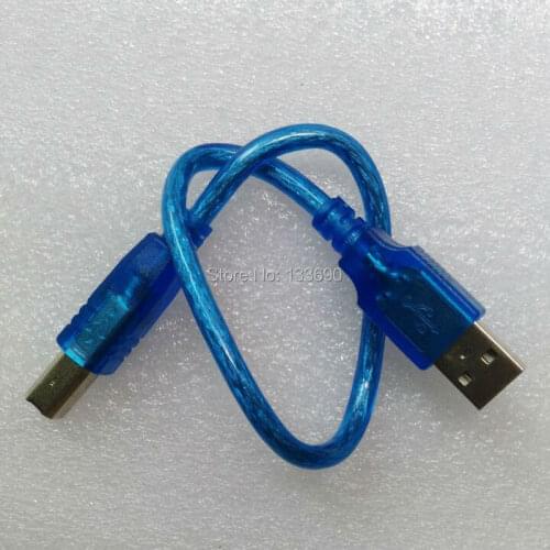 50 pcs\lot Wholesale Blue 30cm USB 2.0 A-B Extension Printer Cable for uno r3