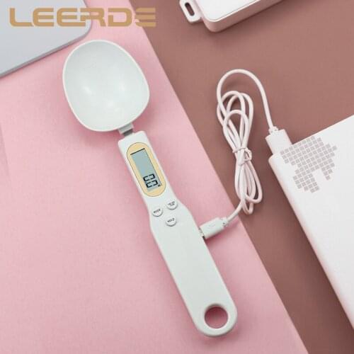 Electronic Kitchen Scale 500g LCD Display Digital Weight Measuring Spoon USB Chargeable Spoon Scale Portable Mini Kitchen Tools