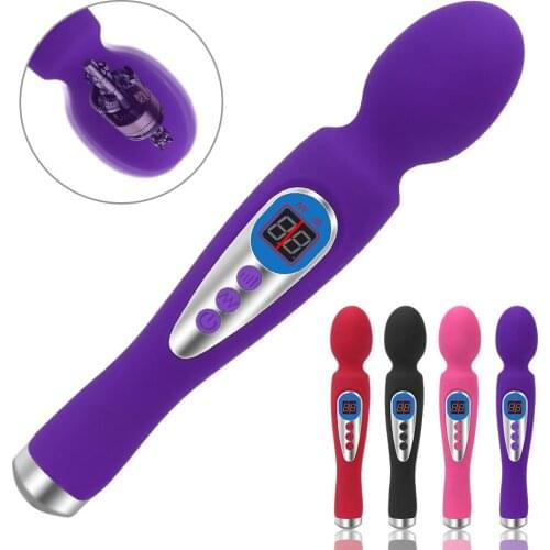 Sex Toys For Women Couples Clitoris Nipple Stimulate G-Spot Massager Vibrating Dildo AV Magic Wand 9 Frequency 8 Modes