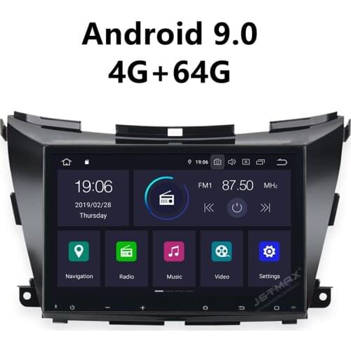 JSTMAX 10.2" Android 9.0 Car GPS Radio Player for Nissan Murano Z52 2015-2017 with 4GB+64GB Stereo Multimedia player