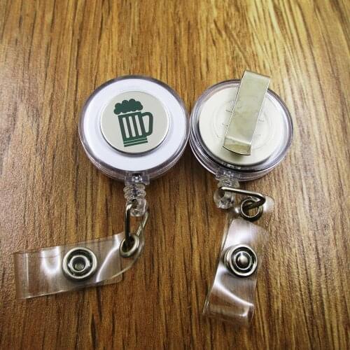 Booze ID Badge Reel for Docter Nurse Teacher Student retractable recoil id badge holder work fun