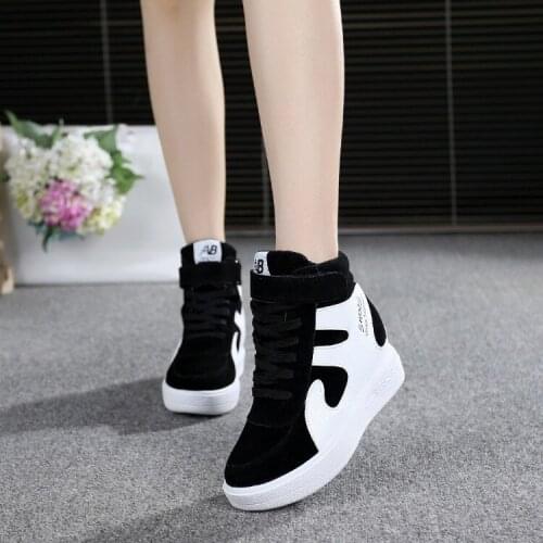 Wedge Shoes Casual All-Matching Travel Shoes Height Increasing Insole 6cm Womens Shoes Colorblock Sneakers Womens Shoes