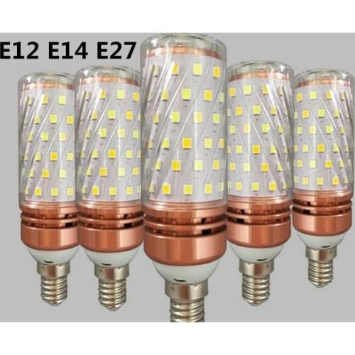 220v Candle Light E14 E27 Cylindrical Light Plastic shell No flash CANDLE BULB E14 Corn lamp E14 Cylindrical Lights bulb