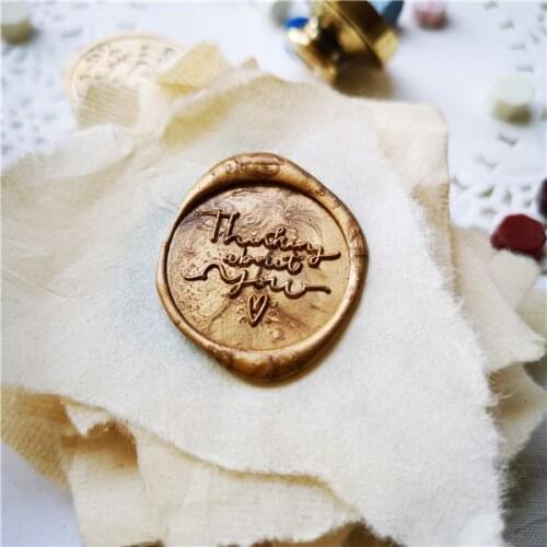 Thinking about you Retro brass Stamp Antique Sealing Wax Stamps Wedding Invitations Wax Seal Stamp