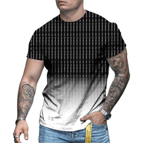 Summer Mens Plus Size Clothing 2021 Casual And Comfortable 3D Printing Short-Sleeved Shirt T-Shirt Street Men Roupa Masculina