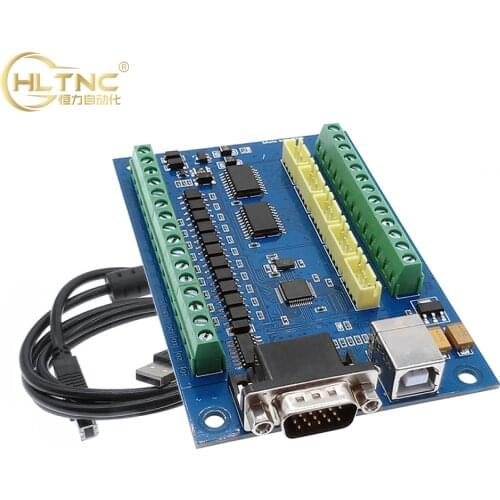 MACH3 USB CNC 5 Axis 100KHz Smooth Stepper Motion Control card breakout board for CNC Engraving 12-24V