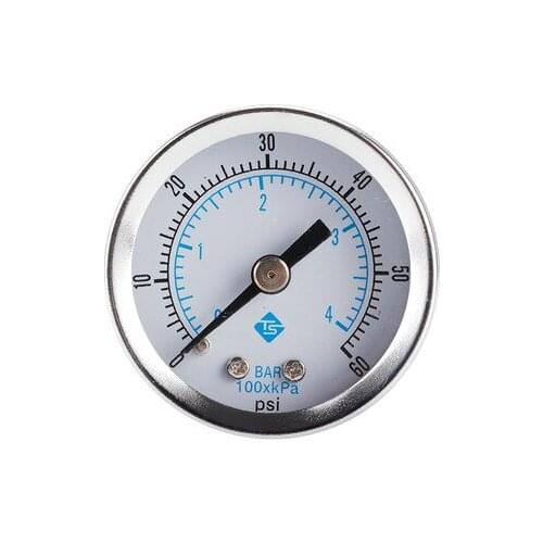 40mm 1/8 NPT 0-60psi Diameter Axial Pressure Gauge Hydraulic Pressure Gauge Oil Pressure Gauge Air Pressure Gauge