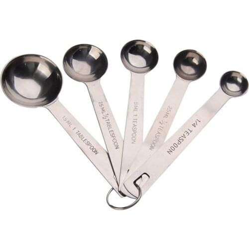 Stainless Steel Measuring Cup Kitchen Measuring Spoon Scoop For Baking Tea Coffee Kichen Accessories Measuring Tool Set