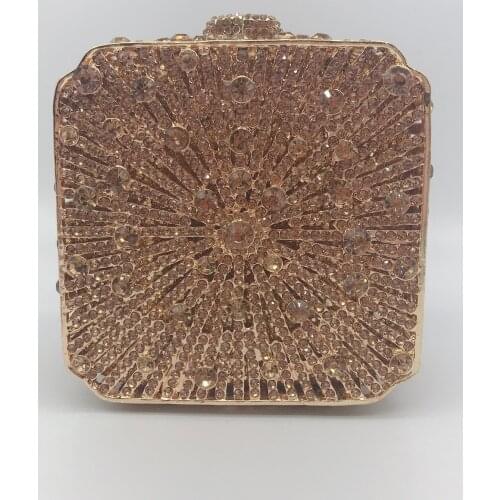 10x10CM Diamond-studded Dinner Bag Metal Hard Box Diamond Bag Banquet Dress Hand Women Flap Box Bag a6845