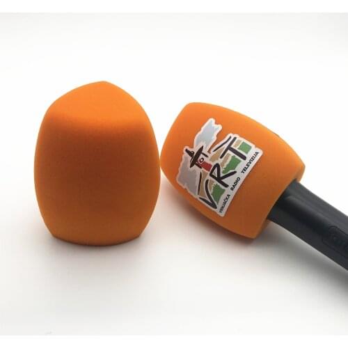 Linhuipad O15 Orange color microphone windscreens customize logo Handheld windshield For Sennheiser Microphone 4CM(1.57in)