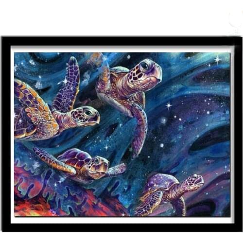 Sea Turtle 5D Diy diamond painting hobbies and craft Diamond Embroidery full Round Drill Cross Stitch mosaic diamond art