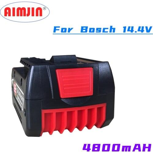 Free Shipping 14.4V BAT614 4800mAh Replace Li-ion Battery Pack for Bosch Electric Drill Screwdriver BAT607,BAT614G 40M+Charger