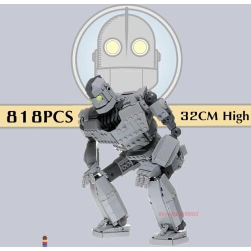 New 818PCS Movie The Iron Robot City Figures Voltron Technic Giant Man Model Building Blocks Bricks Kids Toys Gifts Birthday