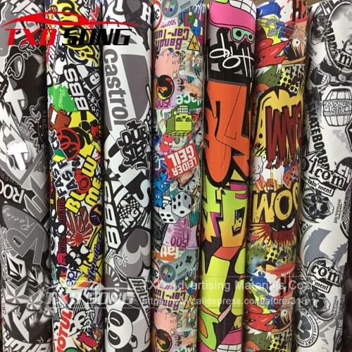 New Type Graffiti Sticker Car Bomb Wrap Sheet Decal Vinyl DIY Styling Car BOMB Vinyl Sticker for phone cover protection Wrap
