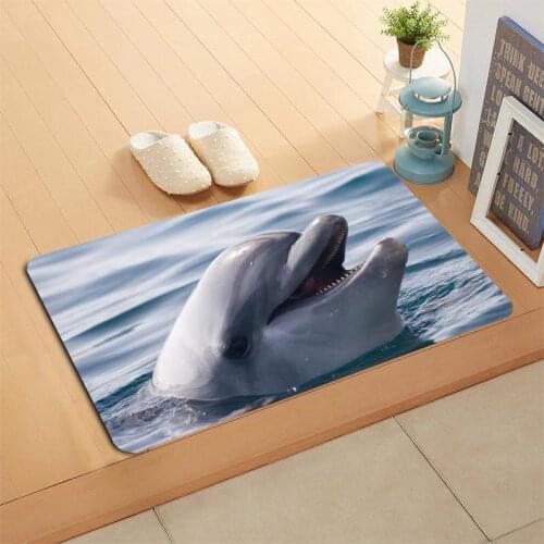 Nice Dolphin Cute Doormat Outdoor Floor Mat Home Creative Mat Super Soft Absorbent Bathroom Door Entrance Mat 40X60cm,50x80cm