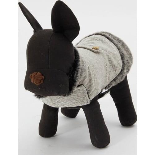 Luxury Dog Clothes Winter With Fur Collar Thick Warm Soft Jacket Coat For Pet Cat Puppy Fashion Dog Vest Winter Pet Clothing