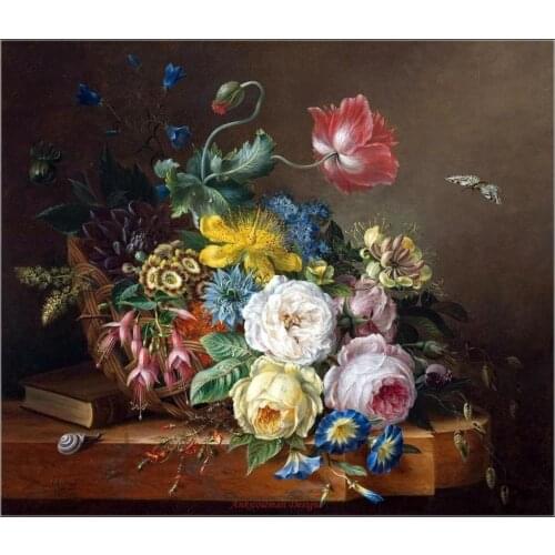 Needlework for embroidery DIY DMC High Quality - Counted Cross Stitch Kits 14 ct Oil painting - Still life of Flowers 5