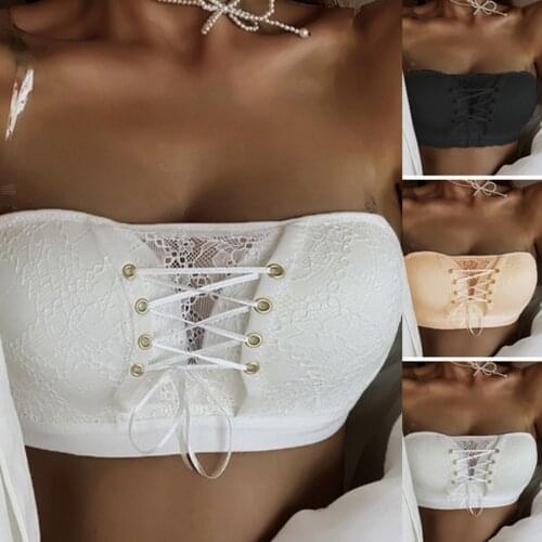 Sexy Women Underwear Lingerie Strapless Bra for Wedding Dress Push Up Lace Invisible Bra Backless Brassiere BH
