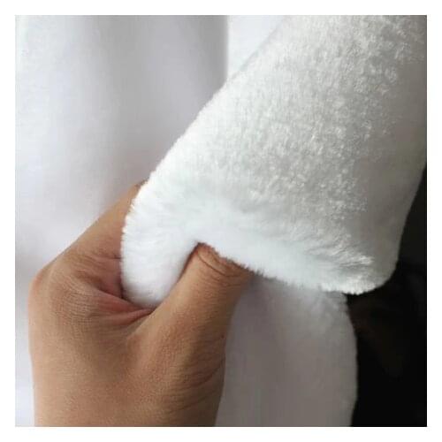 White Shaggy Faux Fur Fabric Costumes Cosplay Crafts Fur Coat 36"x60" Sold By The Yard Free Shipping