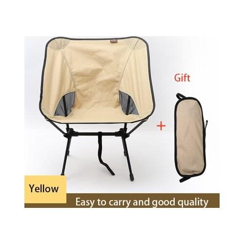 Ultralight Outdoor Portable Compact Moon Folding Chair Foldable Fishing Chair Collapsible Picnic Camping Chair
