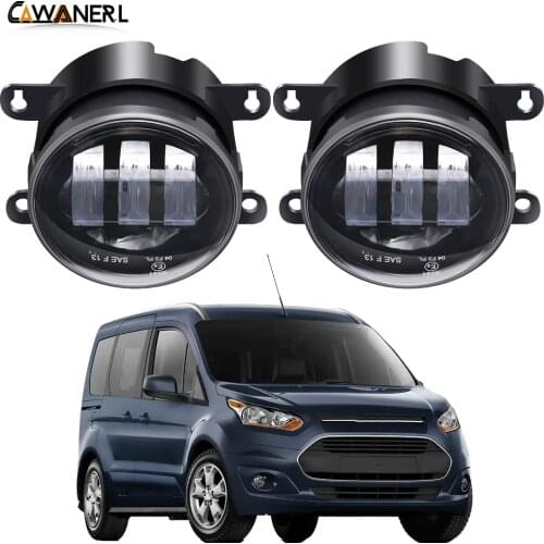 Fog Light Assembly For Ford Transit Tourneo Car Front Bumper LED Fog Lamp Daytime Running Light Amber White 30W 4000LM 12V