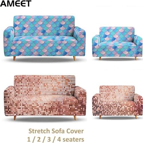 Couch Covers For Sofas Elastic Tight Wrap All-inclusive Sofa Covers For Living Room L Shape Corner Armchair Cover 1/2/3/4 Seater