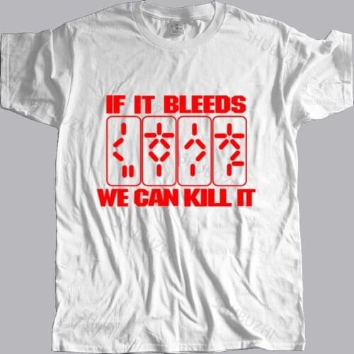 Cotton tshirt men summer tees Mens Predator Movie T Shirt Bomb Countdown Aliens Nostromo Weyland Yutani tee-shirt man tee