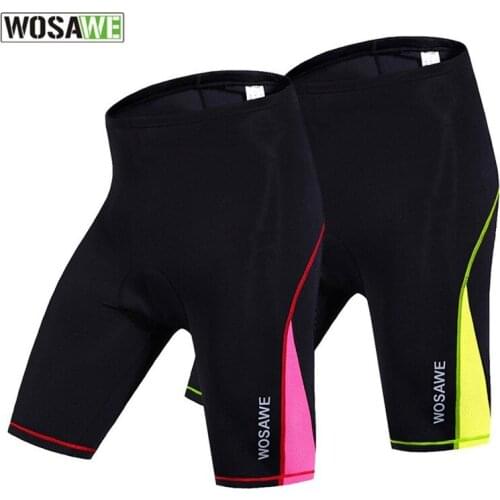WOSAWE Summer Women Cycling Shorts with Gel Pads Road Bike Shorts Short Compression Cycle Bicycle Tights Women Cycling Clothing