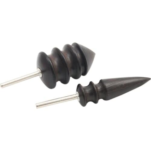 1pc Leather Tool Edge Electric Polishing Slicker Flat/Pointed Head Sandalwood Leathers Craft DIY Tools Tip Burnisher