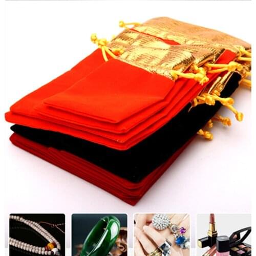 1000PCS/LOT Gold Decorative Border Jewelry Bag Party Gift Bag FREE Printing Monochrone LOGO