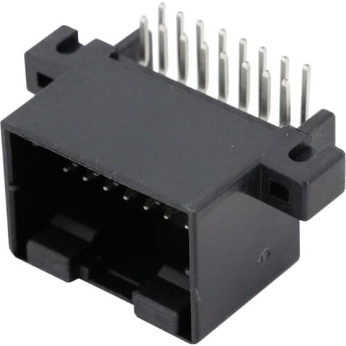 10 Pin DJ7161Y-1.2-10 Pin Header Automotive Connector Connector 16-Hole PCB End Curved Pin
