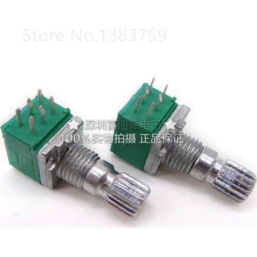 2pcs Dual volume linear potentiometer R097 type B20K -15MM flower shaft potentiometer