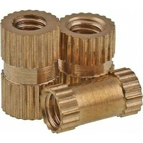 20pcs Brass knurled nut / Copper embedded part /Copper insert M1.4M1.6M2M2.5 oblique/narrow line