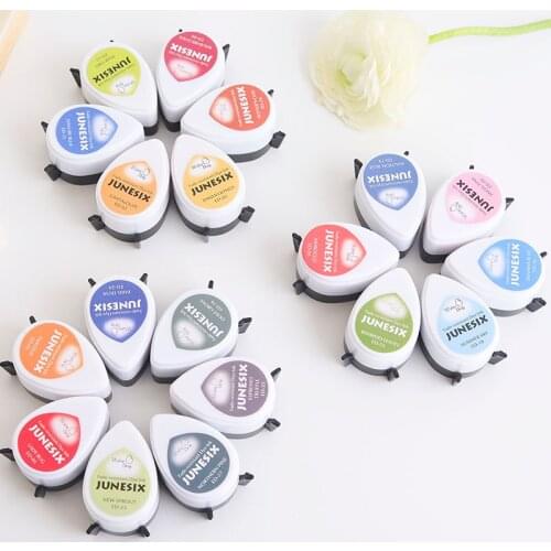 36 colors water drop shape fast drying decorating craft ink pad water pigment inkpad (pack of 36)