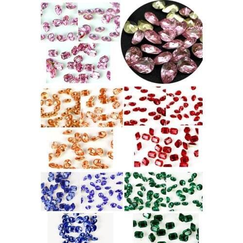 3D nail art 100pcs Rhinestones Nail Art Glitter resin for fake nails 6 8mm point Back Acrylic Rhinestones Nail Art Stones Strass