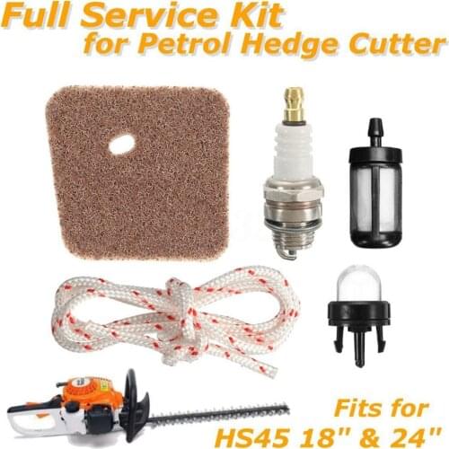 5pcs/set Air Filter Spark Plug Full Service Kit For HS45 Petrol Hedge Cutter Trimmer Accessories