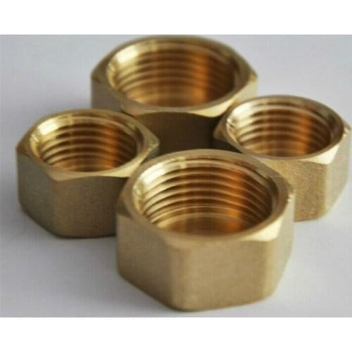5PCS 1/8" Female Threaded Pipe Hex Head Brass Plug Pipe Cap Cover Fittings