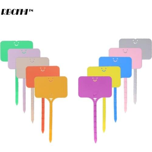 50/100PCS T Type Gardens Markers Tags Waterproof Label Record Plate Re-Usable Nursery Flower Plants Sign Stakes Classification
