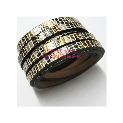 5x2mm Flat leather cord Mixed colors Salient leather cord