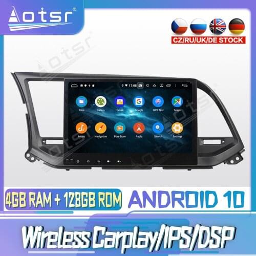 Android 10 PX6 128G For Hyundai Elantra 2016 Carplay DVD GPS Navigation Auto Radio Stereo Video Multimedia Player HeadUnit 2din