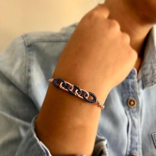 Angel Dear diamond bracelet 925 Sterling Silver Elevator Wristband Women Girls Jewelry Accessories Handmade Bracelet