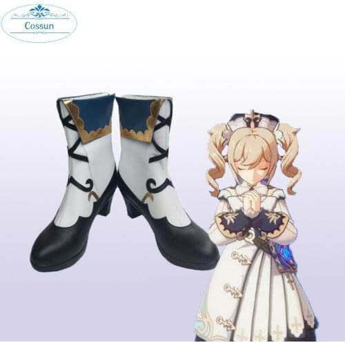 Genshin Impact Barbara Cosplay Shoes Boots Halloween Carnival Cosplay Costume Accessories women High heels boots