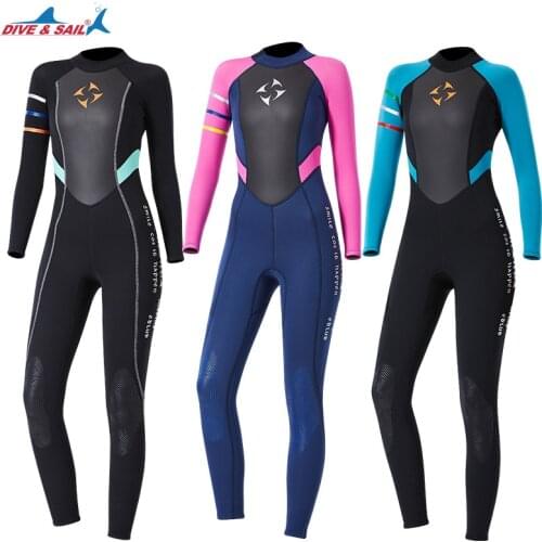 One-piece 3mm Neoprene+Shark Skin Wetsuit Swimsuit Women Bodysuit Wet Suit Keep Warm Surfing Scuba Snorkeling Spearfishing Suit