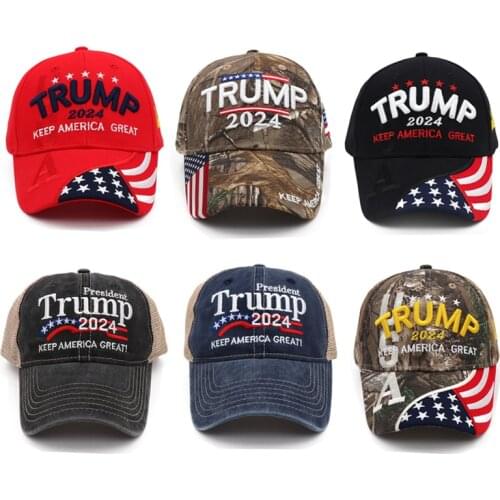 Donald Trump 2024 MAGA Hat Cap Baseball Camo USA KAG Make Keep America Great Again Snapback President Hat Hiking Caps