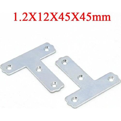 Brand New 50PCS Metal T Shape Furniture Reinforced Corner Braces 12X45X45mm Board Frame Shelves Support Brackets Connectors