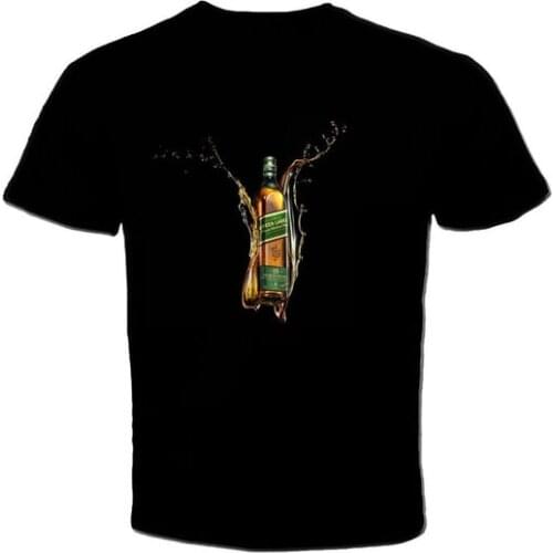 Johnnie Walker - Green Label Tee Tshirt Mens T-Shirt Black Fashion Tee Classical T Shirt