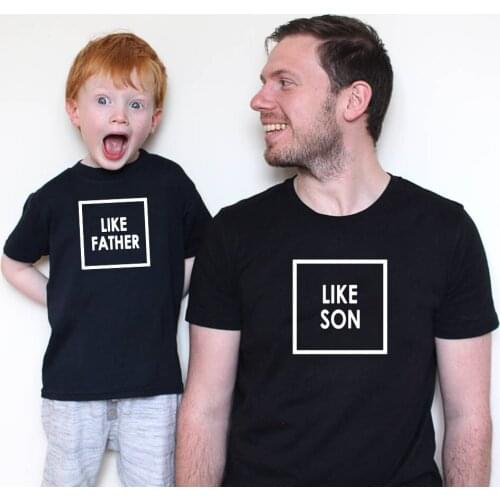Like Son Like Father Dad and Me Tshirts Father and Son Clothes Family Matching Outfits Fathers Day Gift Baby Boy Summer Look